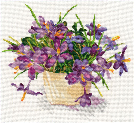 Цветущий сад. Крокусы 2-26 набор для вишивки Алиса (фото)