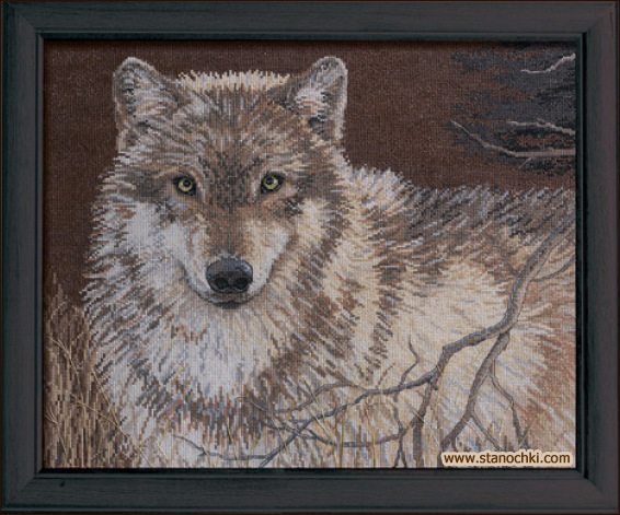 Gray Wolf Bucilla (45477) Серый Волк набор для вишивання (фото)