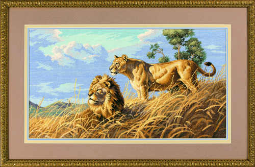 African Lions (03866) (набор для вишивки Dimensions. The Golden Collection.) (фото)