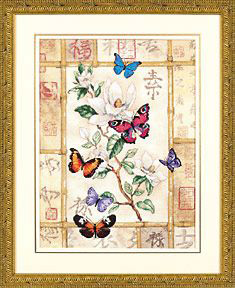 Торжество сверкающих бабочек (35063) (набор для вишивки Dimensions. The Golden Collection.) (фото)