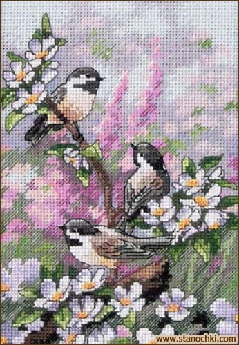   Chickadees in Spring (06884)    Dimensions. The Golden Collection. Petites. ()