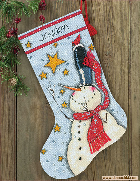 Dimensions Tall Hat Snowman Stocking 70-08924        Dimensions The Golden Collection ()