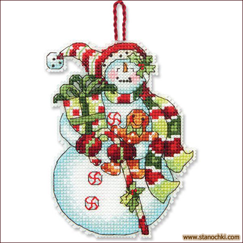 Dimensions 70-08915 Snowman with Sweets Ornament        Dimensions ()