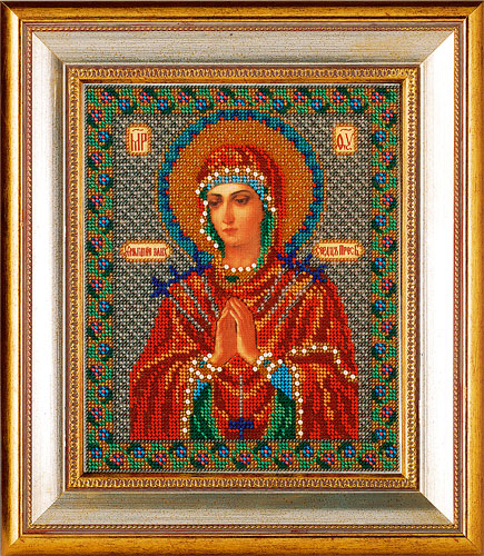 Богородица Умягчение злых сердец (В-154 Кроше) Икона Кроше (Вишивка бісером) (фото)