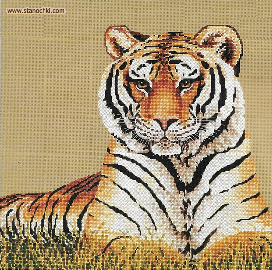 Набор для вишивання крестом Отдыхающий тигр Resting Tiger (106-29) Janlynn (фото)