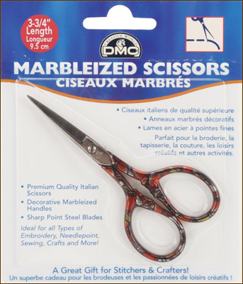 Ножиці для рукоделия DMC (6128/3) Marbleized Scissors (Италия) (фото 1)