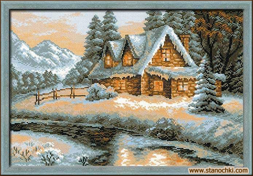 Зимний пейзаж 1080 набор для вишивки Риолис (фото)